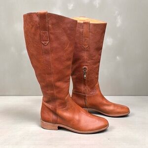 Madewell The Winslow Saddle Brown Tall Leather Equestrian Riding Boots NWOT